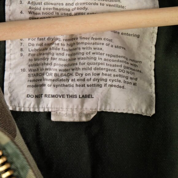 Rothco Field Jacket Mens Small Green Woodland Camo Heavyweight Full Zip Army - Picture 10 of 11